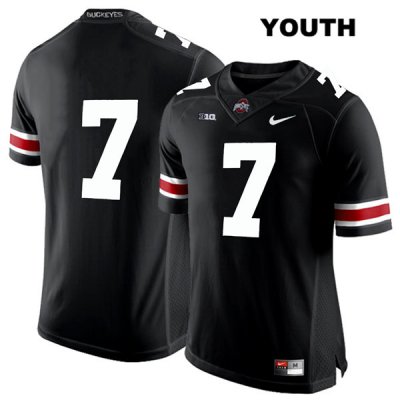 Youth NCAA Ohio State Buckeyes Dwayne Haskins #7 College Stitched No Name Authentic Nike White Number Black Football Jersey CM20R05IF